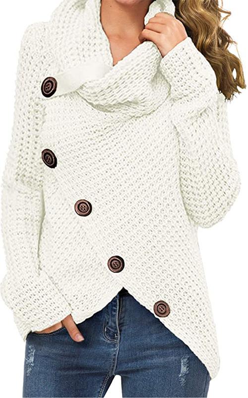 Grecerelle Chunky Button Sweater