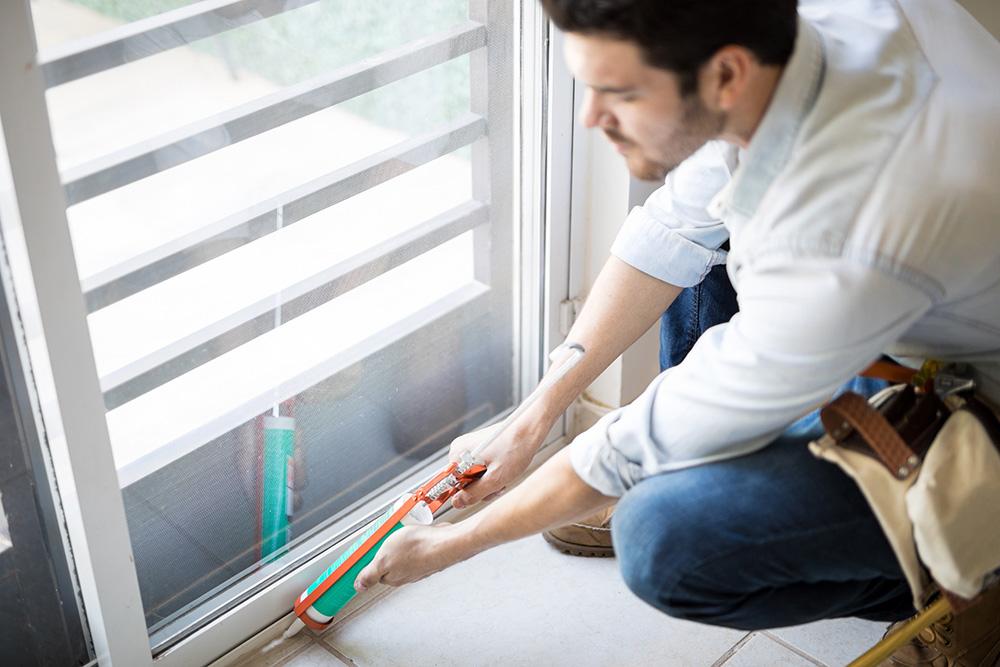 Applying some sealant to keep your temperature cook or warm depending of the season.